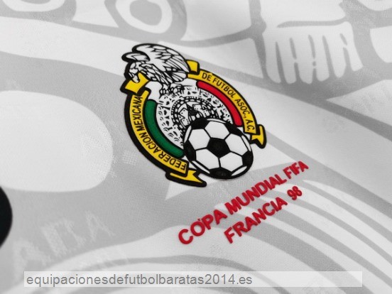 Nuevo 2ª Camiseta Mexico Retro 1998 Blanco Baratas